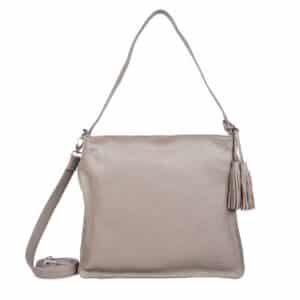 Gerry Weber Hobo hellgrau Glatte Rindleder