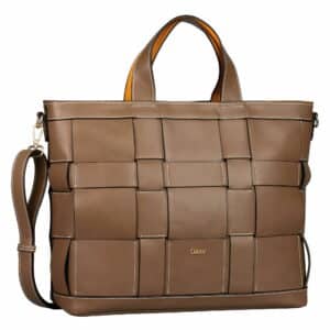 Gabor VALERIA Zip tote bag L mixed nougat Braun