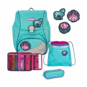 Scout Schulrucksack Alpha Set 4tlg. Dreamworld Türkis