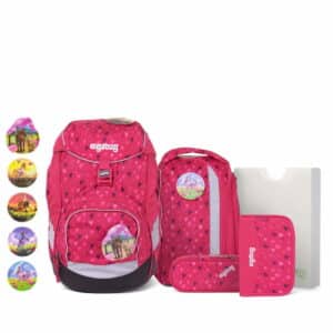 Ergobag Schulrucksack Pack Set 6tlg. HufBäreisen Pink