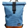 LEONCA Rollrucksack Turnmatte & Turnbockleder M Blau