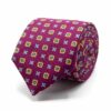 BGENTS Panama-Krawatte in Raspberry mit geometrischem Muster