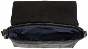 Gerry Weber Handtasche mit Überschla schwarz Glatte Rindleder
