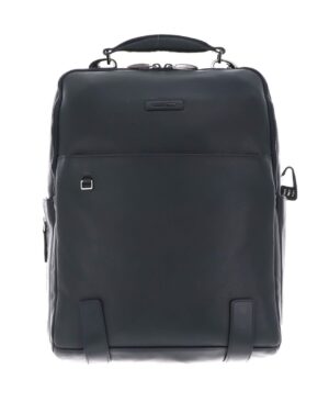 Piquadro Computerrucksack blau Glatte Rindleder