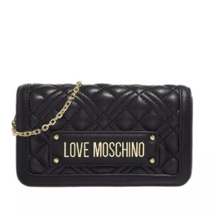 Moschino Love Wallet Sling Quilted Nero Schwarz