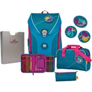 DerDieDas Schulrucksack ErgoFlex Max Set 5tlg. Exklusiv Superflash Meerjungfrau ...