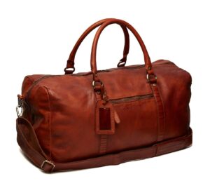 The Chesterfield Brand Reisetasche mit Reißvers cognac Glatte Rindleder