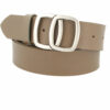 MGM Design Ledergürtel Damen Invecchiato 4 cm breit 110 cm Taupe