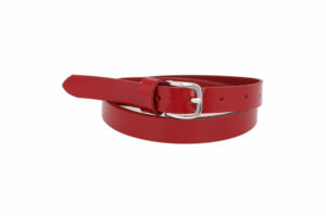 MGM Design Ledergürtel Damen Lack 2 cm breit 100 cm Rot