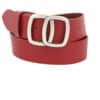 MGM Design Ledergürtel Damen Invecchiato 4 cm breit 110 cm Dunkelrot