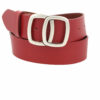 MGM Design Ledergürtel Damen Invecchiato 4 cm breit 100 cm Dunkelrot