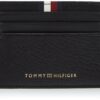 Tommy Hilfiger Kreditkartenetui schwarz Genarbte Rindleder