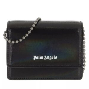 Palm Angels Holographic Flap Wallet&Chain Schwarz