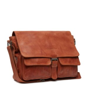 The Chesterfield Brand Messengerbag cognac Glatte Rindleder