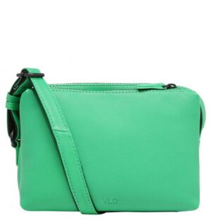 Vleder Bag Handtasche mit Reißversc aqua Glatte Rindleder