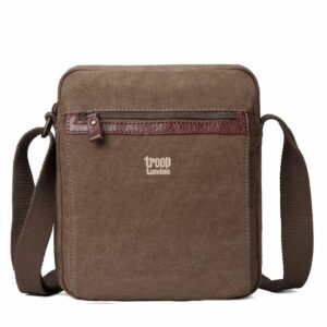 TROOP CROSSBAG beige Stoff mit Leder