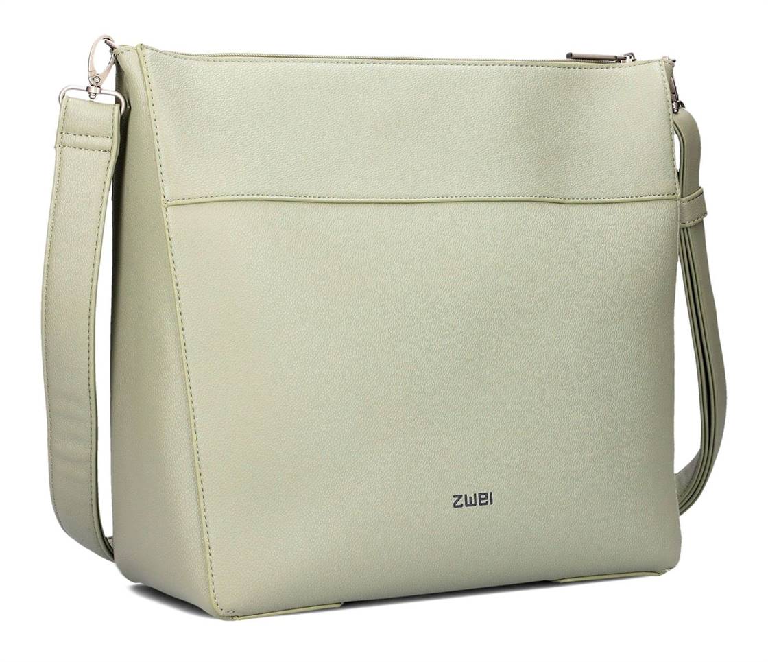 Zwei Handtasche mit Reißversc aqua PU