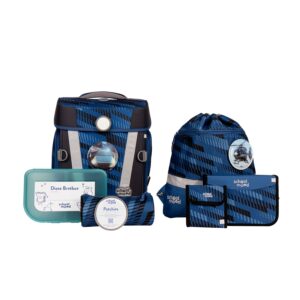 school mood Schulrucksack Hero Air Set 7tlg. Matti Polizei Blau