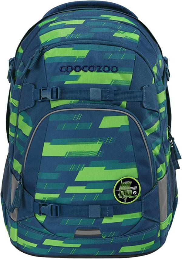 Coocazoo Schulrucksack Mate Lime Stripe Blau