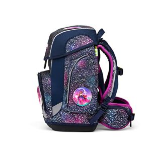 Ergobag Schulrucksack Cubo Set 5tlg. Super Reflex Glow Edition Bärlaxy Lila