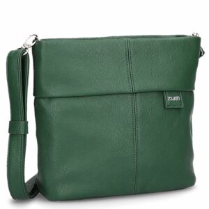 Zwei Handtasche mit Reißversc grün PU