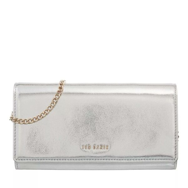 Ted Baker Liberta Metallic Purse On Chain Silver Silber