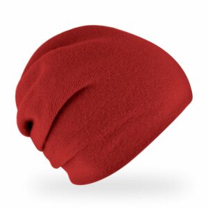 Fiebig Beanie Wolle Feinstick Uni doppelt