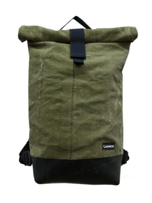 LEONCA Rollrucksack Zeltleinen Oliv dunkel S