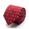 BGENTS Rote Seiden-Jacquard Krawatte Blüten-Muster