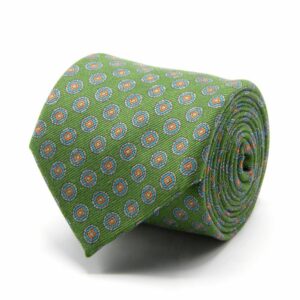 BGENTS Grüne Mogador-Krawatte mit Kreisen