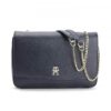 Tommy Hilfiger Handtasche mit Überschla blau Sonstige Synthetikmateri