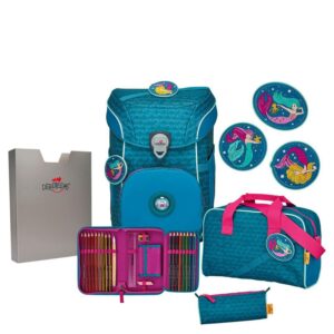 DerDieDas Schulrucksack ErgiFlex Easy Set 5tlg. Exlusiv Superflash Meerjungfrau ...