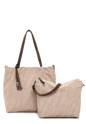 EMILY & NOAH SHOPPER sand PU