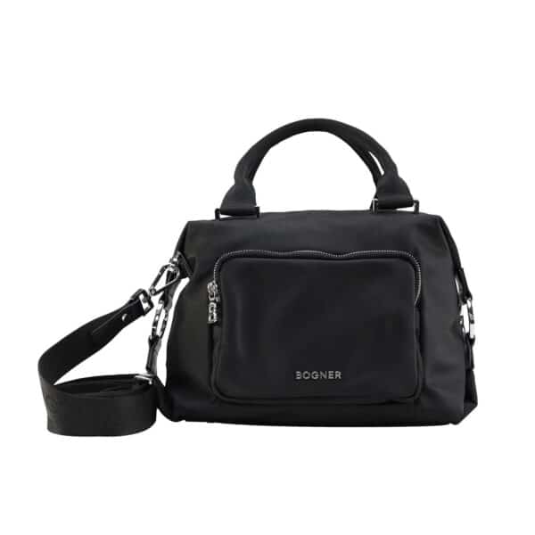 Maitre MOD. HANDTASCHE schwarz Nylon mit Leder