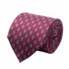 BGENTS Twill-Krawatte aus reiner Seide in Bordeaux mit geometrischem Muster in B...