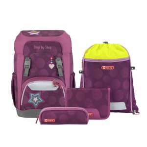 Step by Step Schulrucksack Giant Set 5tlg. Glamour Star Lila