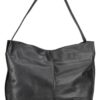 FREDsBRUDER Handtasche mit Reißversc schwarz Glatte Rindleder