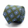 BGENTS Grüne Seiden-Jacquard Krawatte mit geometrischem Muster
