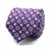 BGENTS Lila Seiden-Jacquard Krawatte mit floralem Muster