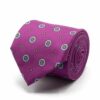 BGENTS Krawatte aus Shantung-Seide in Pink mit Blüten-Muster