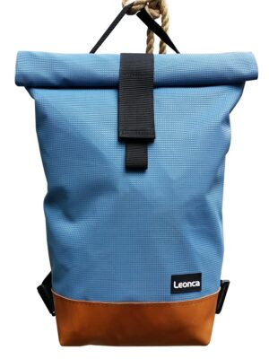 LEONCA Rollrucksack Turnmatte & Turnbockleder L Blau