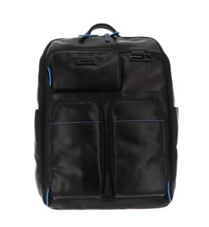 Piquadro Businessrucksack schwarz Glatte Rindleder