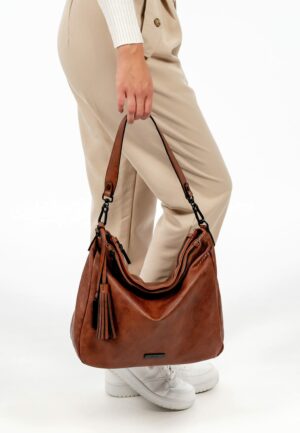 Suri Frey Handtasche mit Reißversc cognac PU