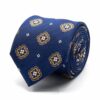 BGENTS Dunkelblaue Seiden-Jacquard Krawatte mit geometrischem Muster