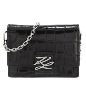 LAGERFELD Autograph Croc Flap Woc Schwarz