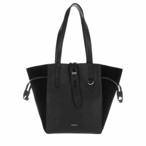 Furla Cityshopper schwarz Veloursleder mit Leder