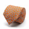 BGENTS Krawatte aus Baumwoll-/Leinen-Gemisch in Orange mit Paisley-Muster