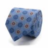 BGENTS Hellblaue Krawatte aus Wolle-/Seiden-Gemisch mit Blüten-Muster