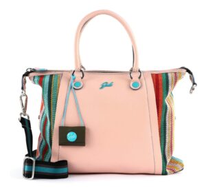 Gabs RV-HANDTASCHE rosa Leder komb. m. Mat.-Mix