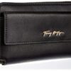 Tommy Hilfiger Geldbörse Iconic Large Zip Around Wallet Black